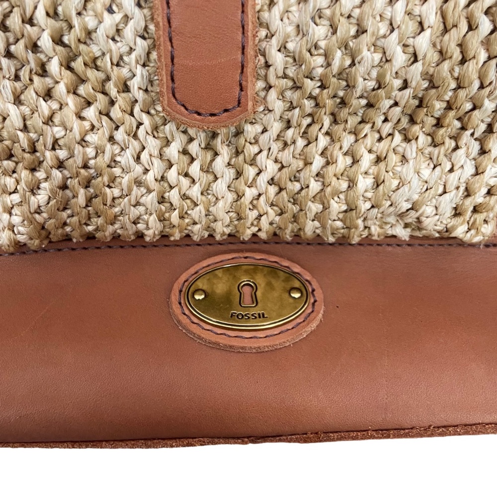 Fossil Bag Purse Tote Tan Brown Large Gard Natural Style NWT - Picture 3 of 9
